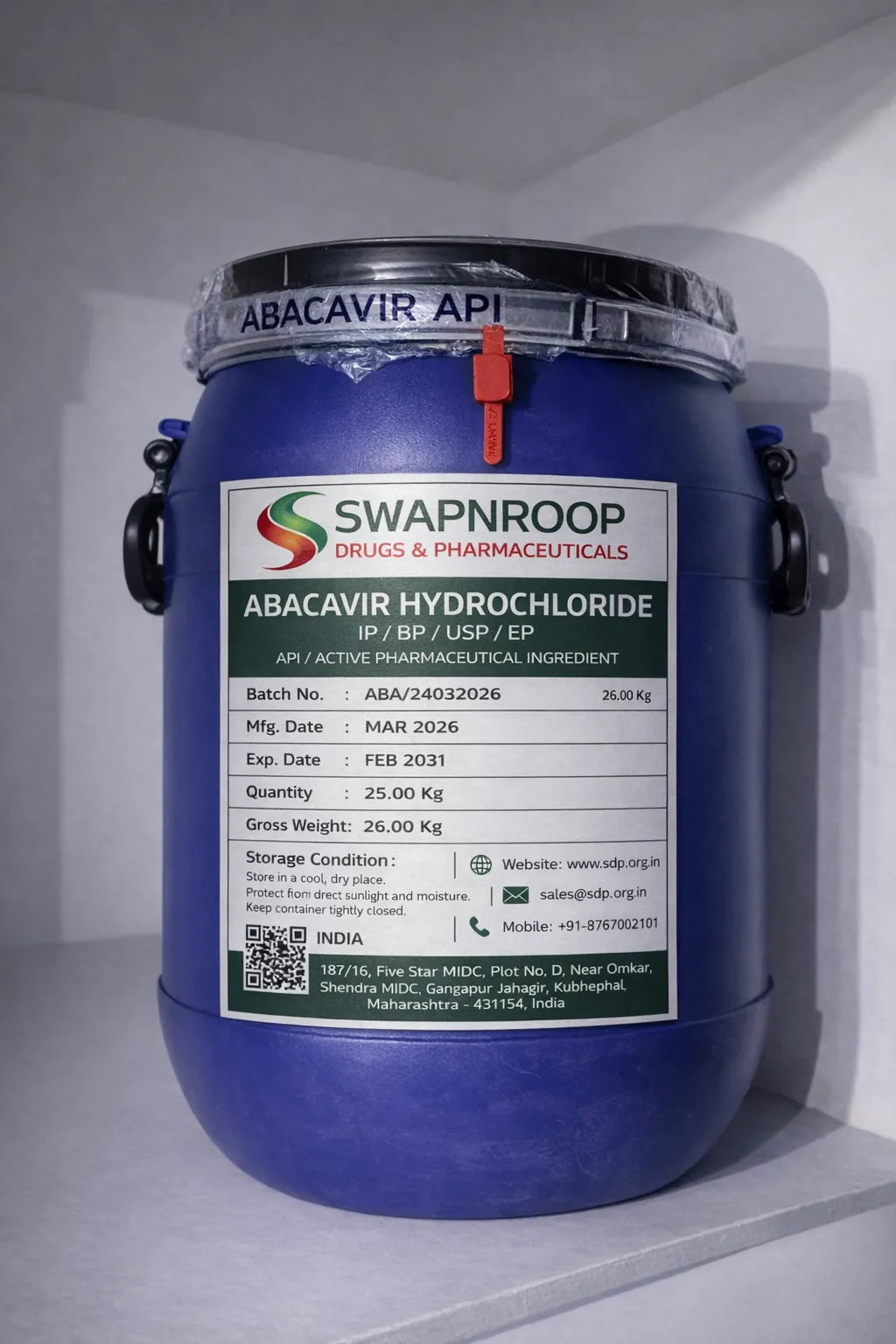Abacavir Hydrochloride API