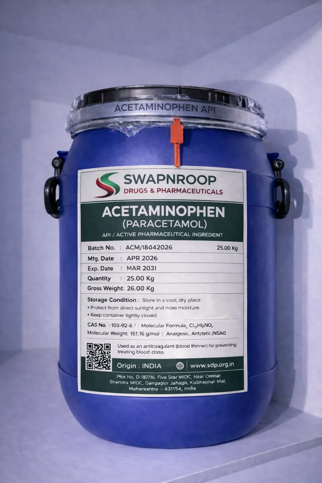 Acetaminophen (Paracetamol) API