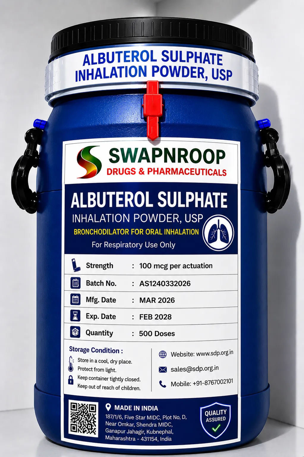 ALBUTEROL SULPHATE API Manufacturer India