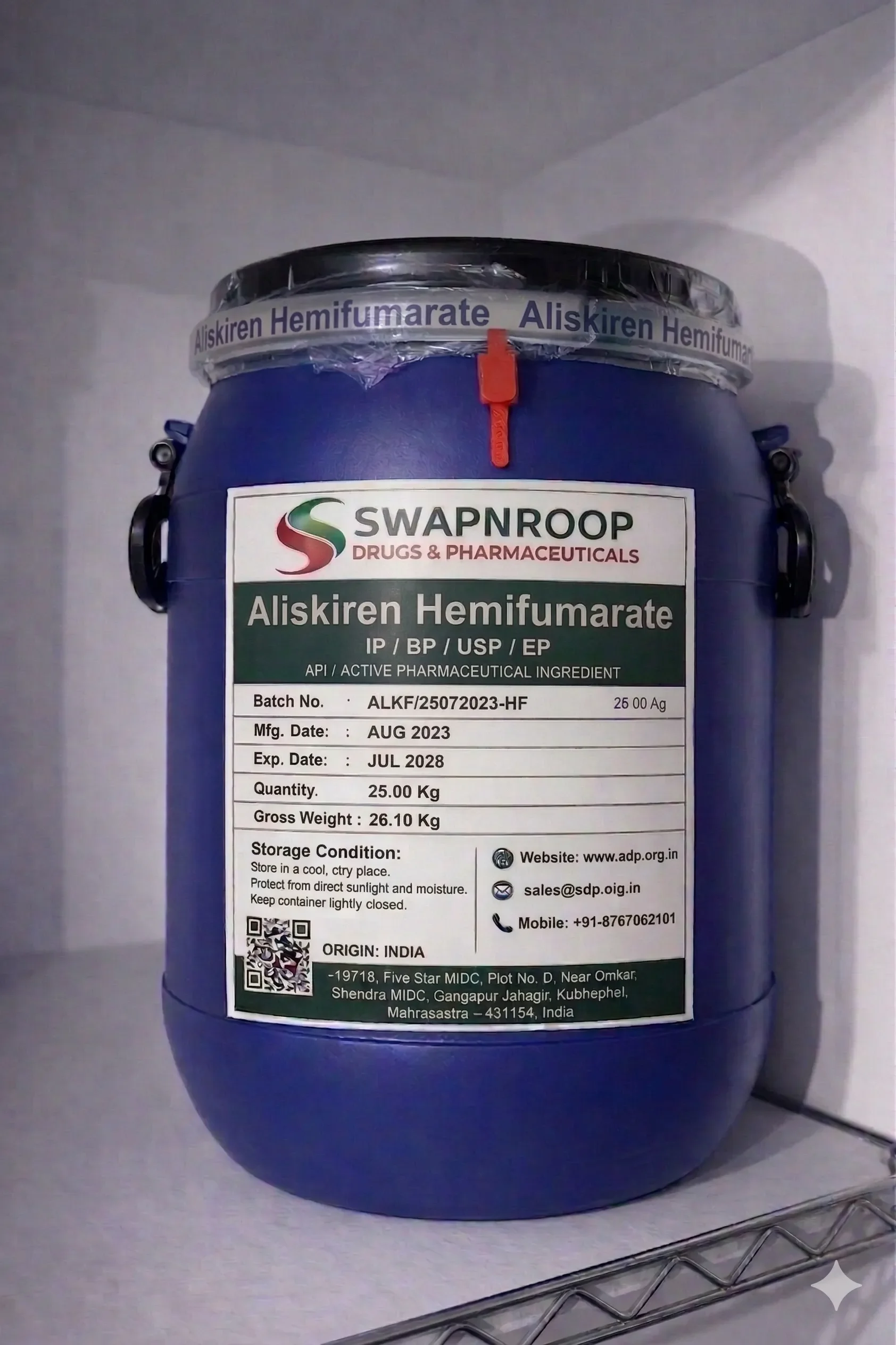 Aliskiren Hemifumarate API