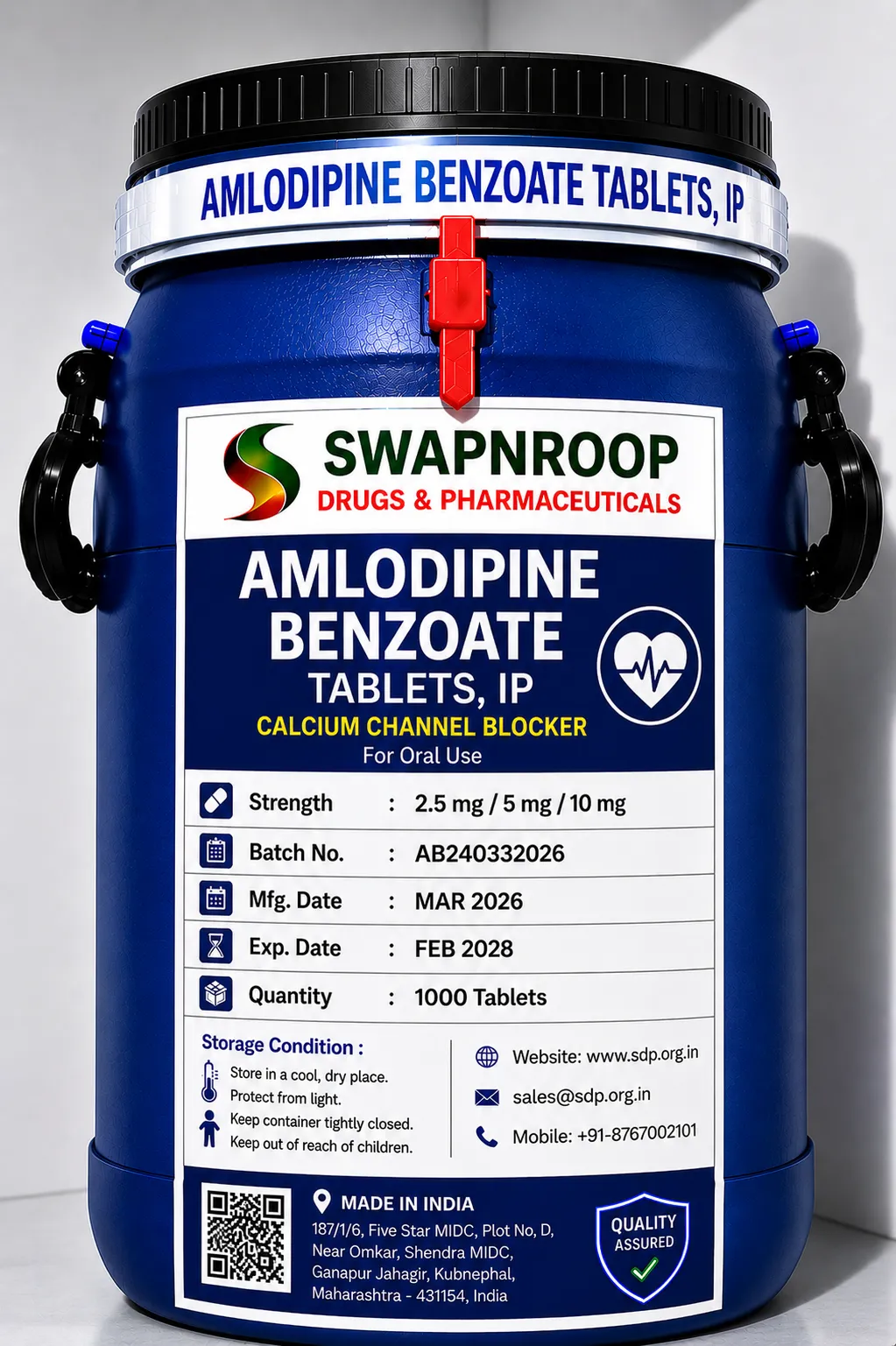 AMLODIPINE BENZOATE API Manufacturer India
