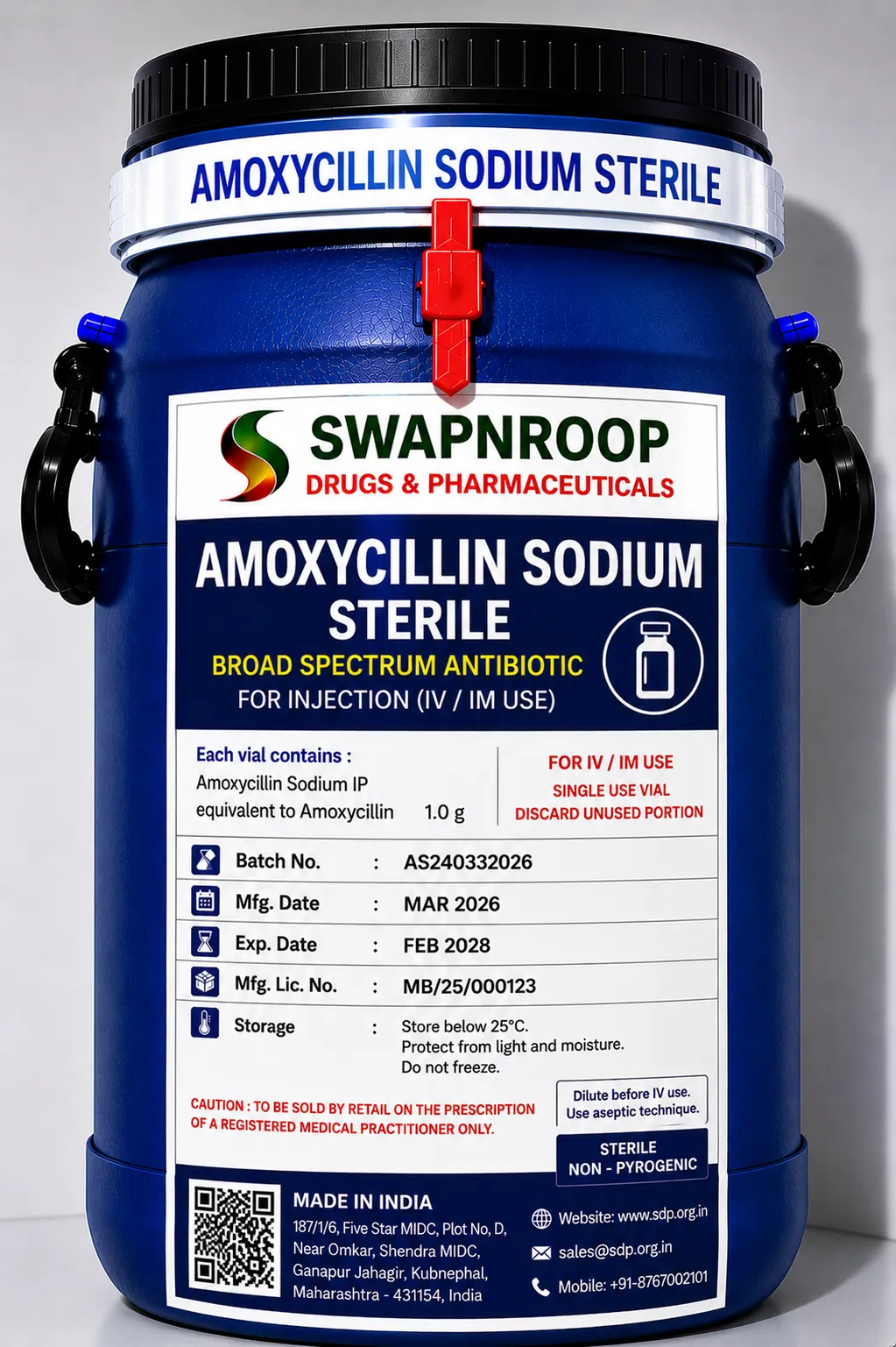 AMOXYCILLIN SODIUM STERILE API Manufacturer India
