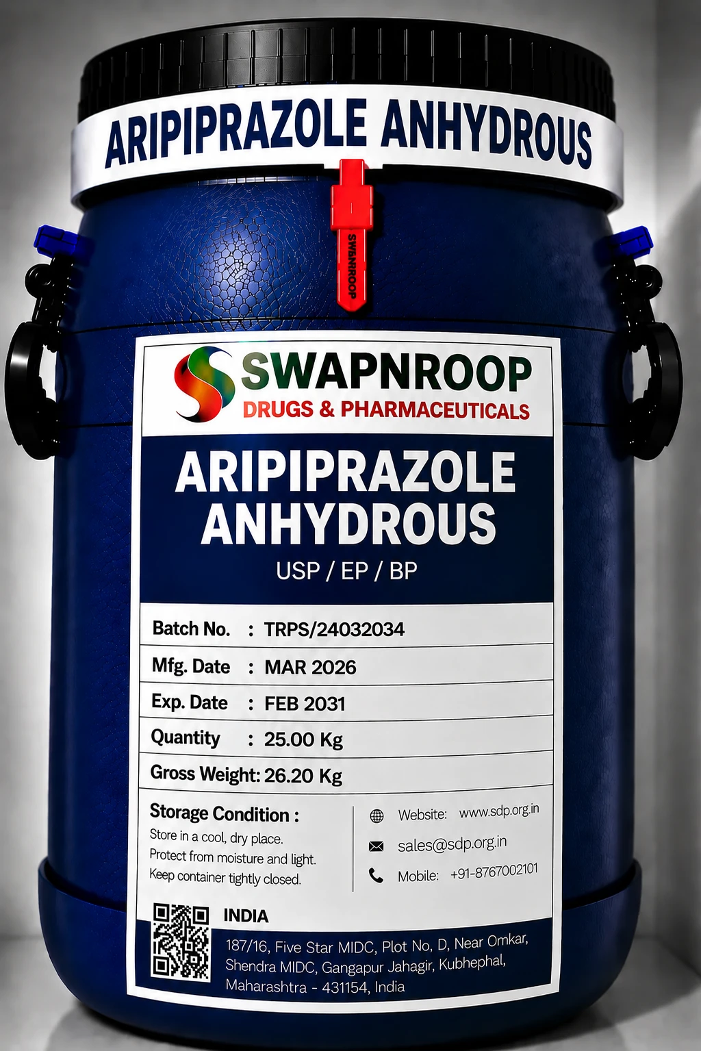 Aripiprazole Anhydrous API Manufacturer India