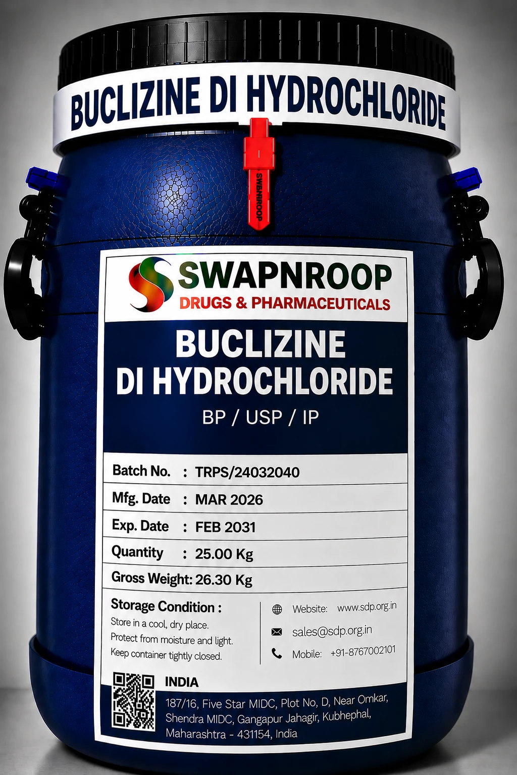 Buclizine Di Hydrochloride API Manufacturer India