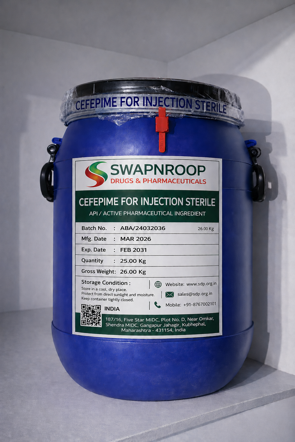 Cefepime For Injection Sterile API