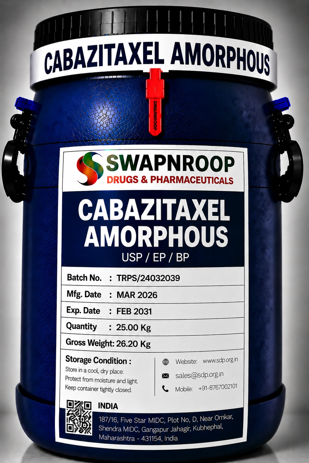 Cabazitaxel Amorphous API Manufacturer India