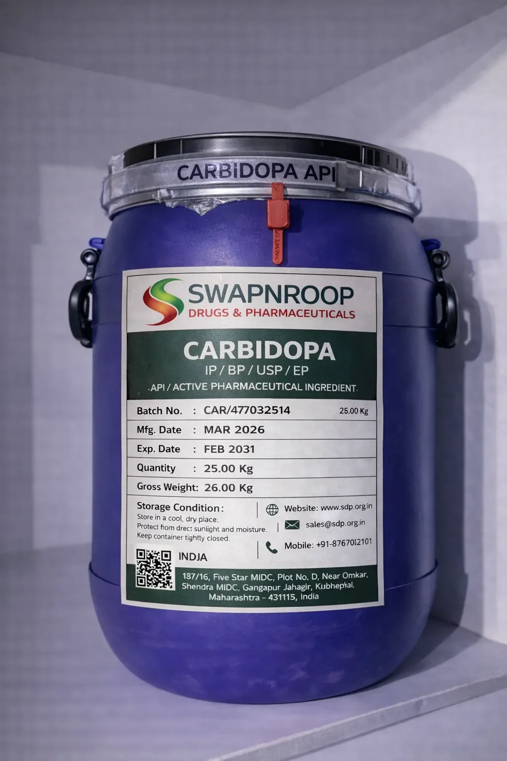 Carbidopa API (IP/BP/EP/USP)
