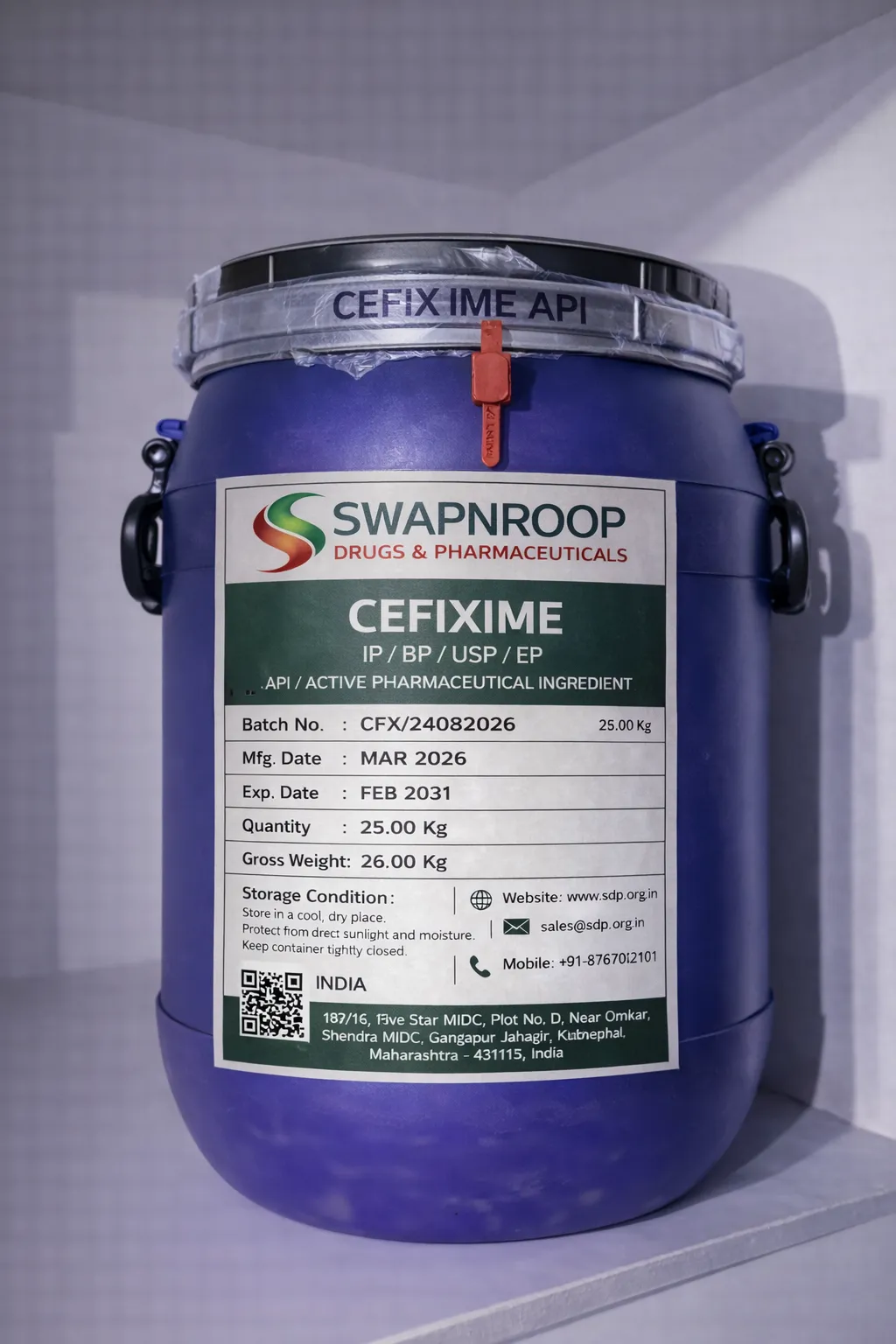Cefixime API (IP/BP/EP/USP)