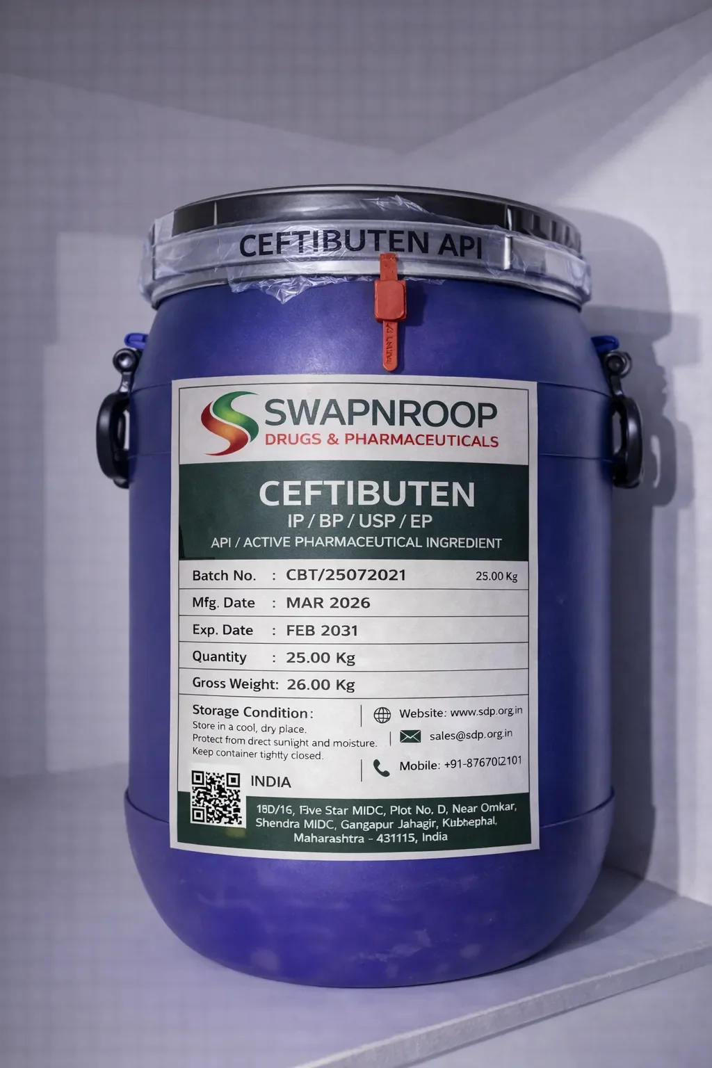 Ceftibuten API (IP/BP/EP/USP)