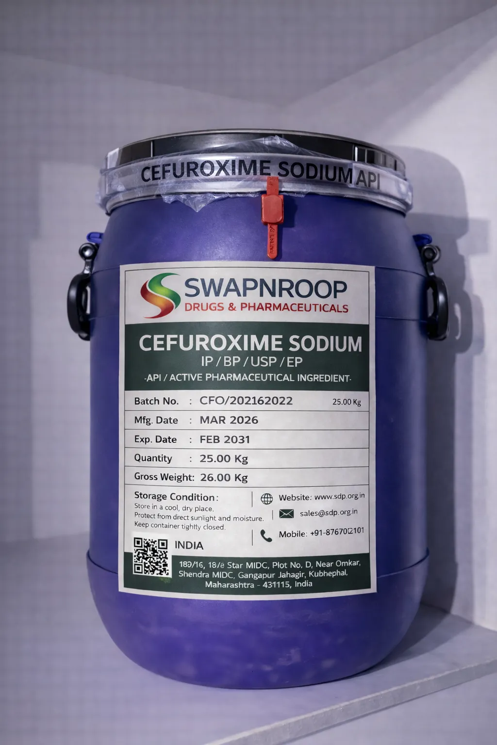 Cefuroxime Sodium API (IP/BP/EP/USP)