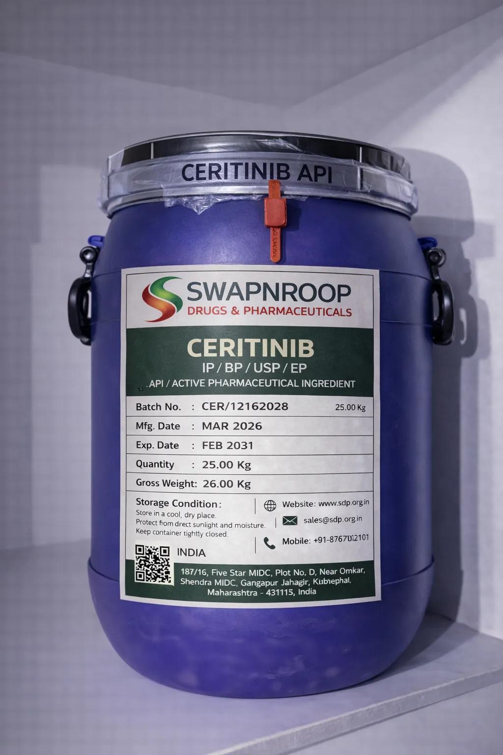 Ceritinib API (IP/BP/EP/USP)