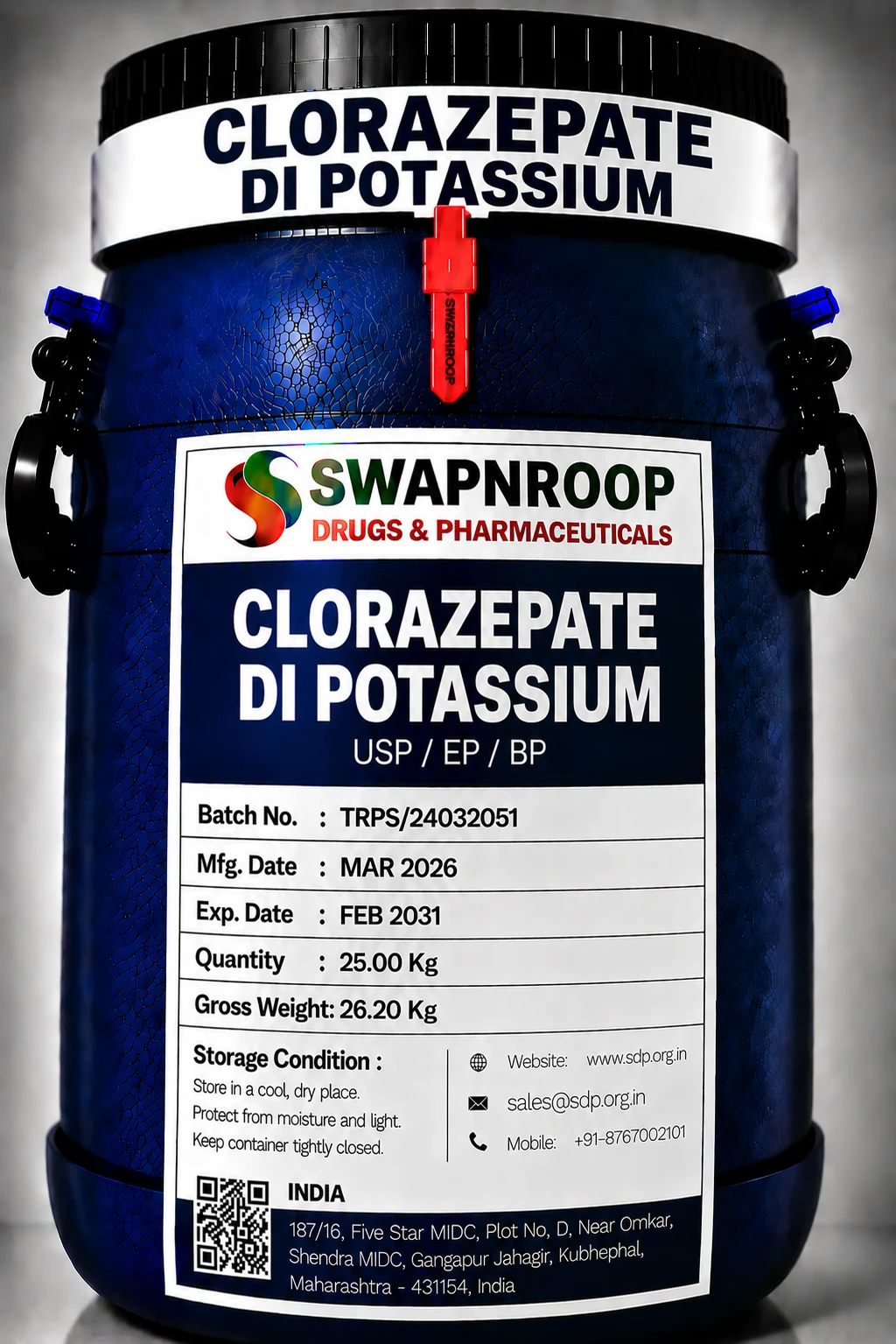 Clorazepate Di Potassium API Manufacturer India
