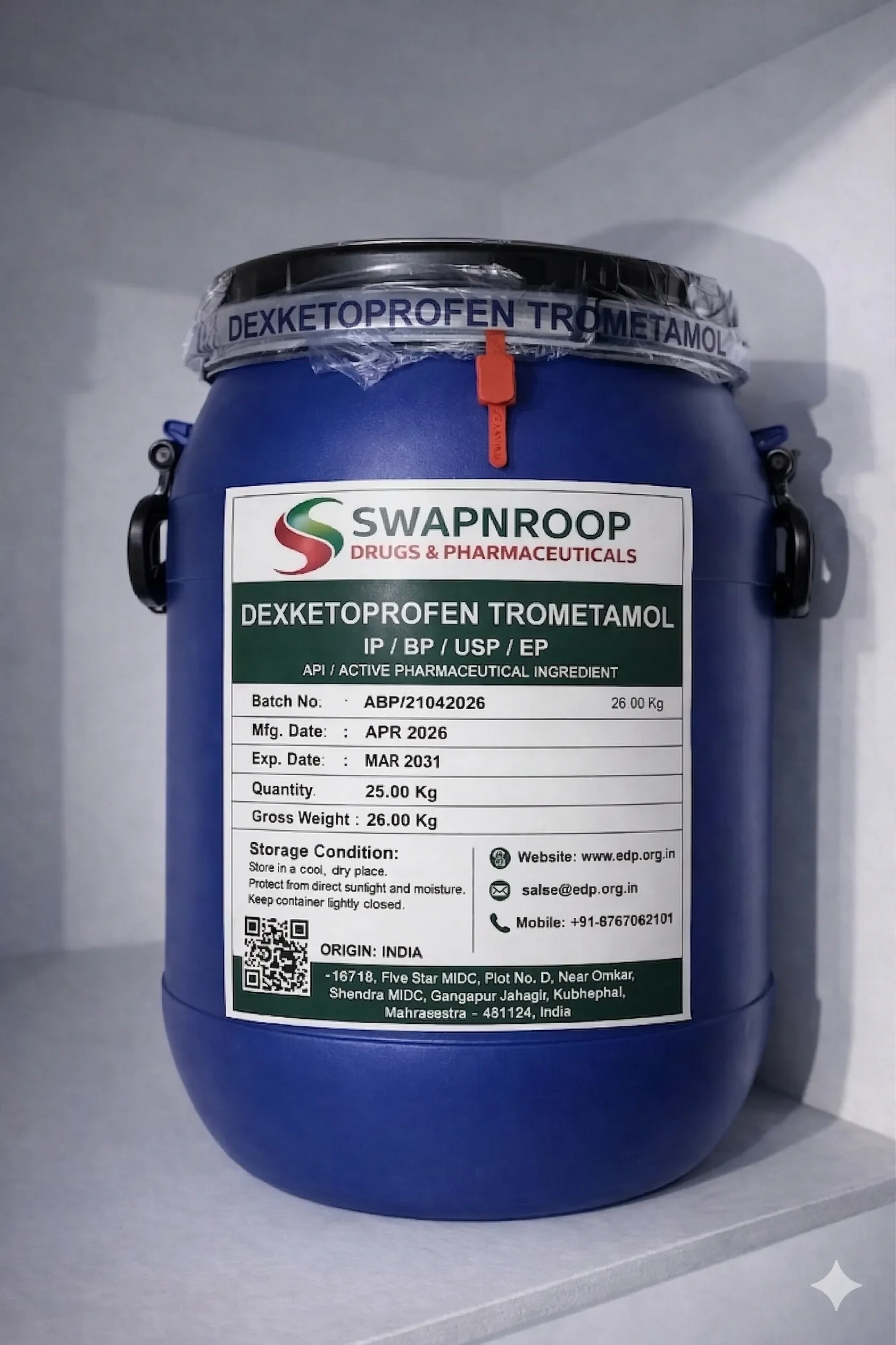 Dexketoprofen Trometamol API Manufacturer in Maharashtra India