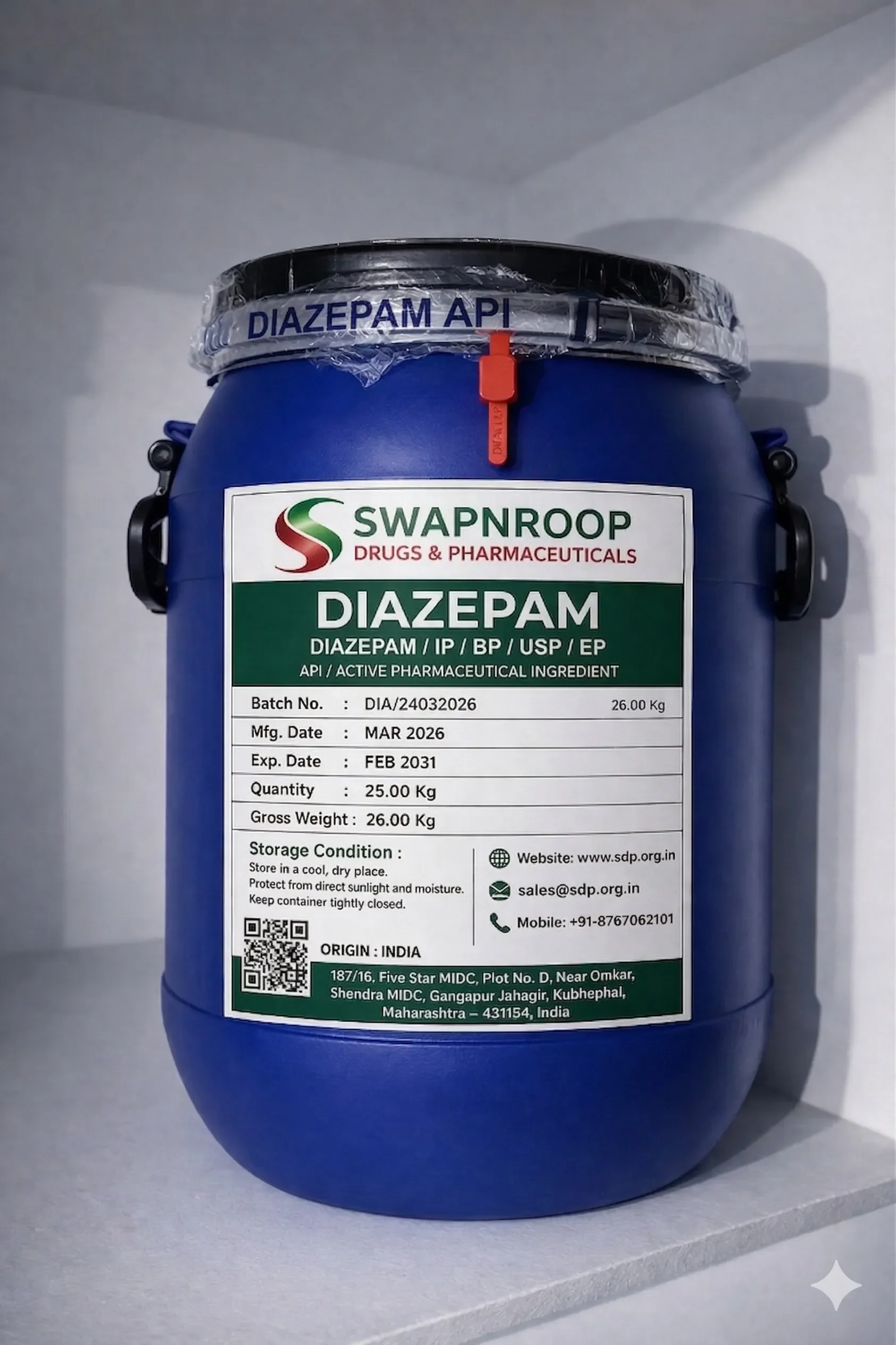 Diazepam API Manufacturer in Maharashtra India