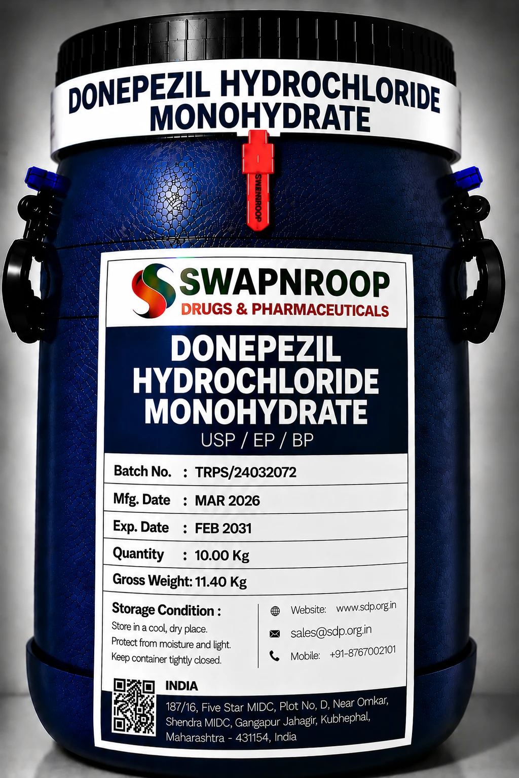 Donepezil Hydrochloride Monohydrate API Manufacturer India