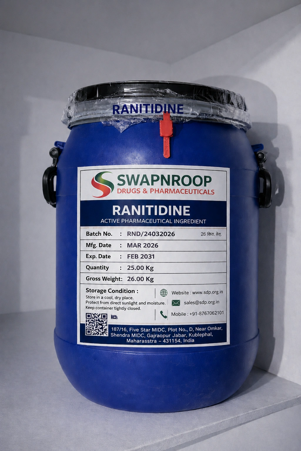 Ranitidine API Manufacturer in Maharashtra India