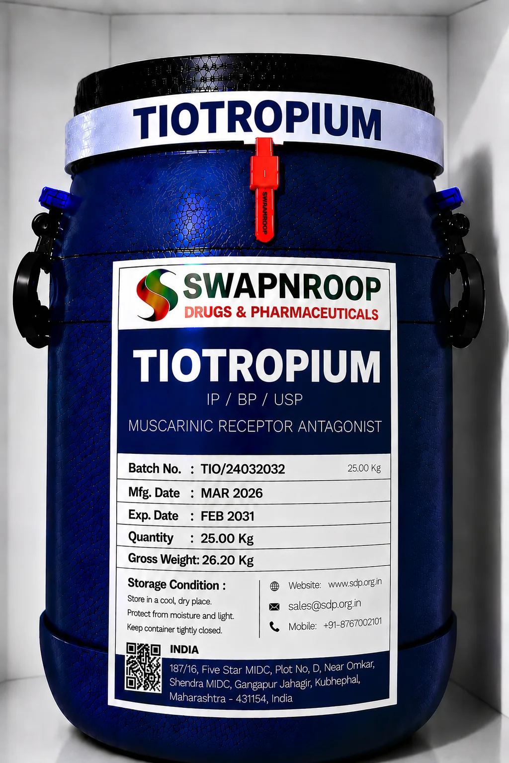 Tiotropium API Manufacturer and Bulk Supplier in Maharashtra, India – Swapnroop Pharma