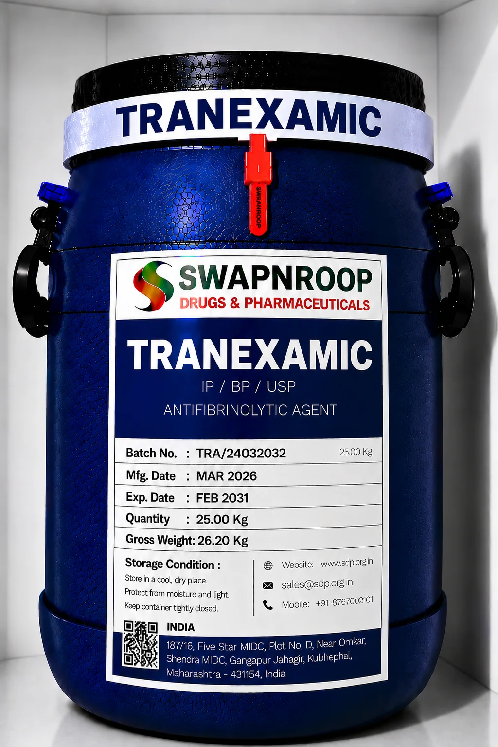 Tranexamic acid API Manufacturer and Bulk Supplier in Maharashtra, India – Swapnroop Pharma