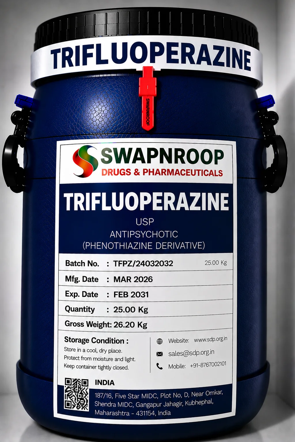 Trifluoperazine API Manufacturer and Bulk Supplier in Maharashtra, India – Swapnroop Pharma
