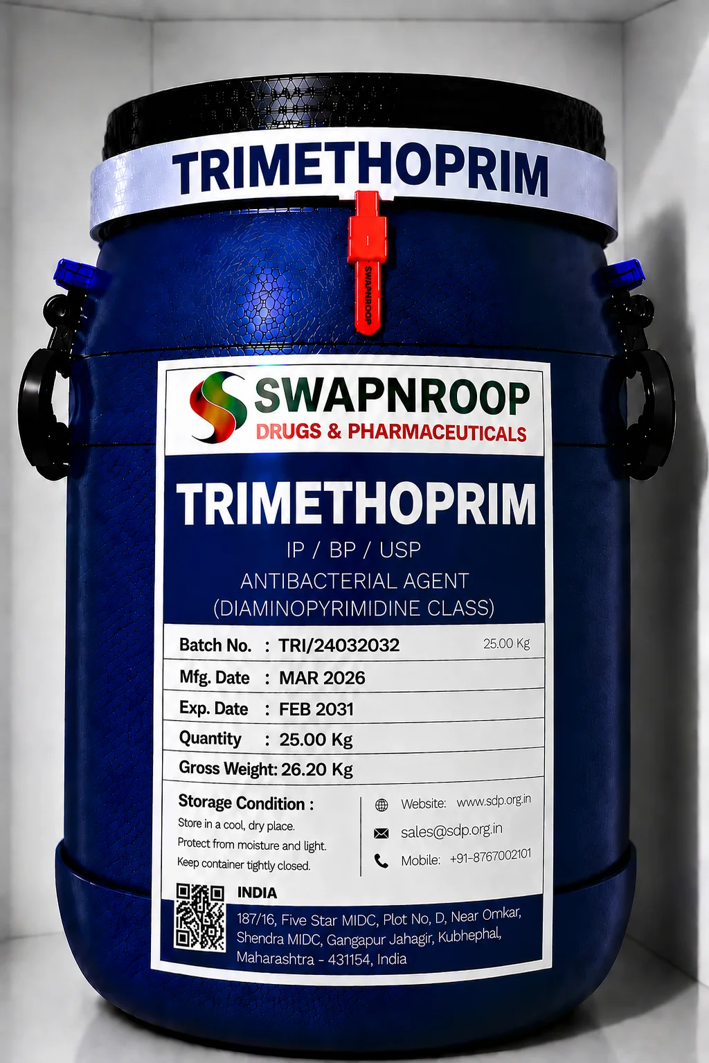 Trimethoprim API Manufacturer and Bulk Supplier in Maharashtra, India – Swapnroop Pharma