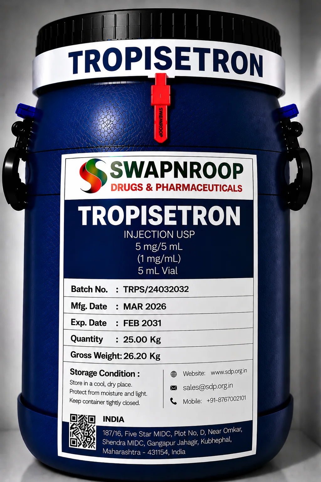 Tropisetron API Manufacturer and Bulk Supplier in Maharashtra, India – Swapnroop Pharma