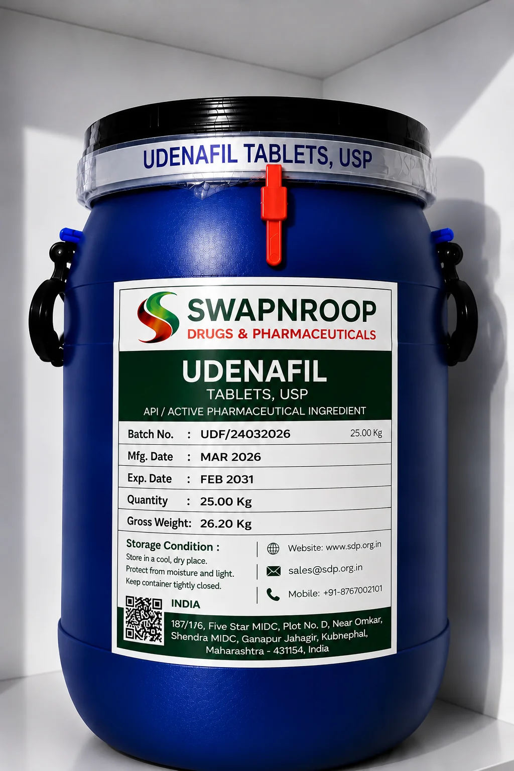 Udenafil API Manufacturer and Bulk Supplier in Maharashtra, India – Swapnroop Pharma