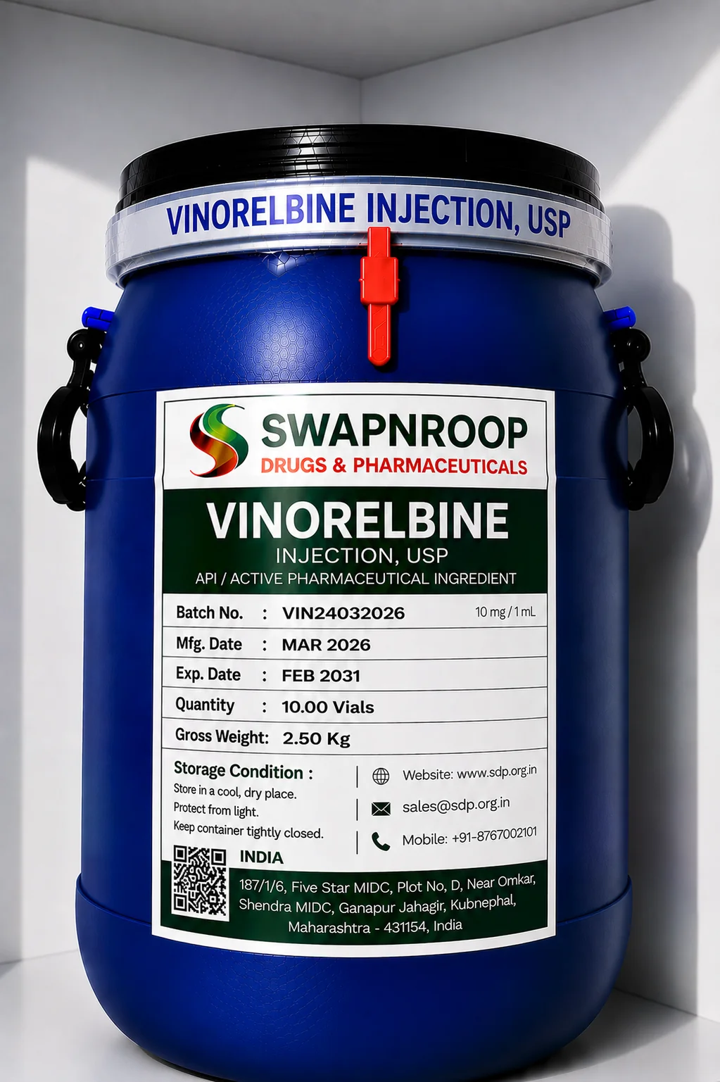 Vinorelbine API Manufacturer and Bulk Supplier in Maharashtra, India – Swapnroop Pharma