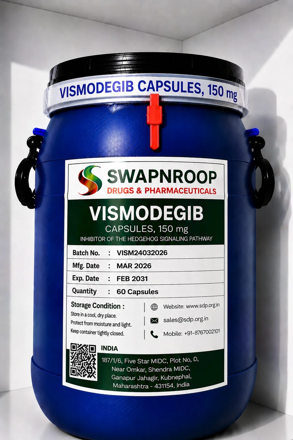 Vismodegib API Manufacturer and Bulk Supplier in Maharashtra, India – Swapnroop Pharma