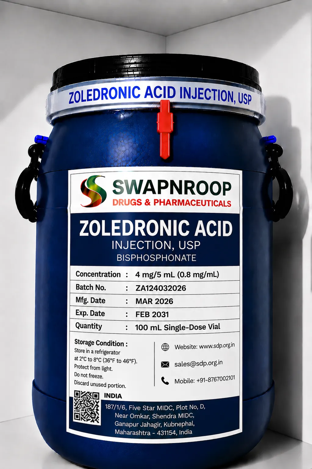 Zoledronic acid API Manufacturer India