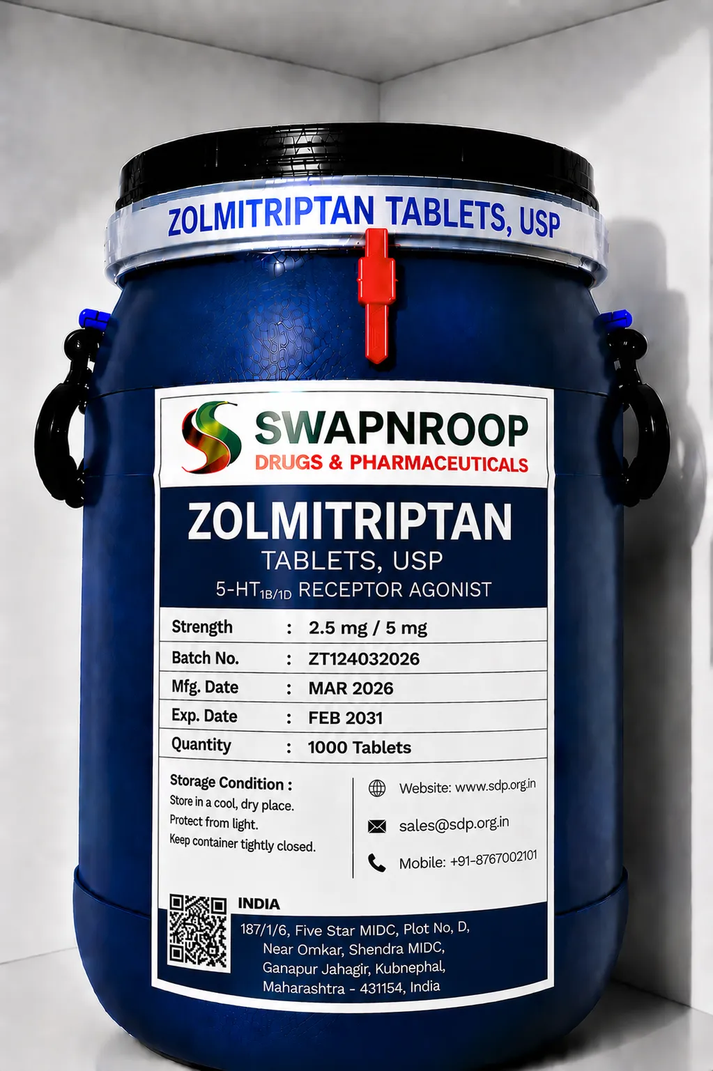 Zolmitriptan API Manufacturer India