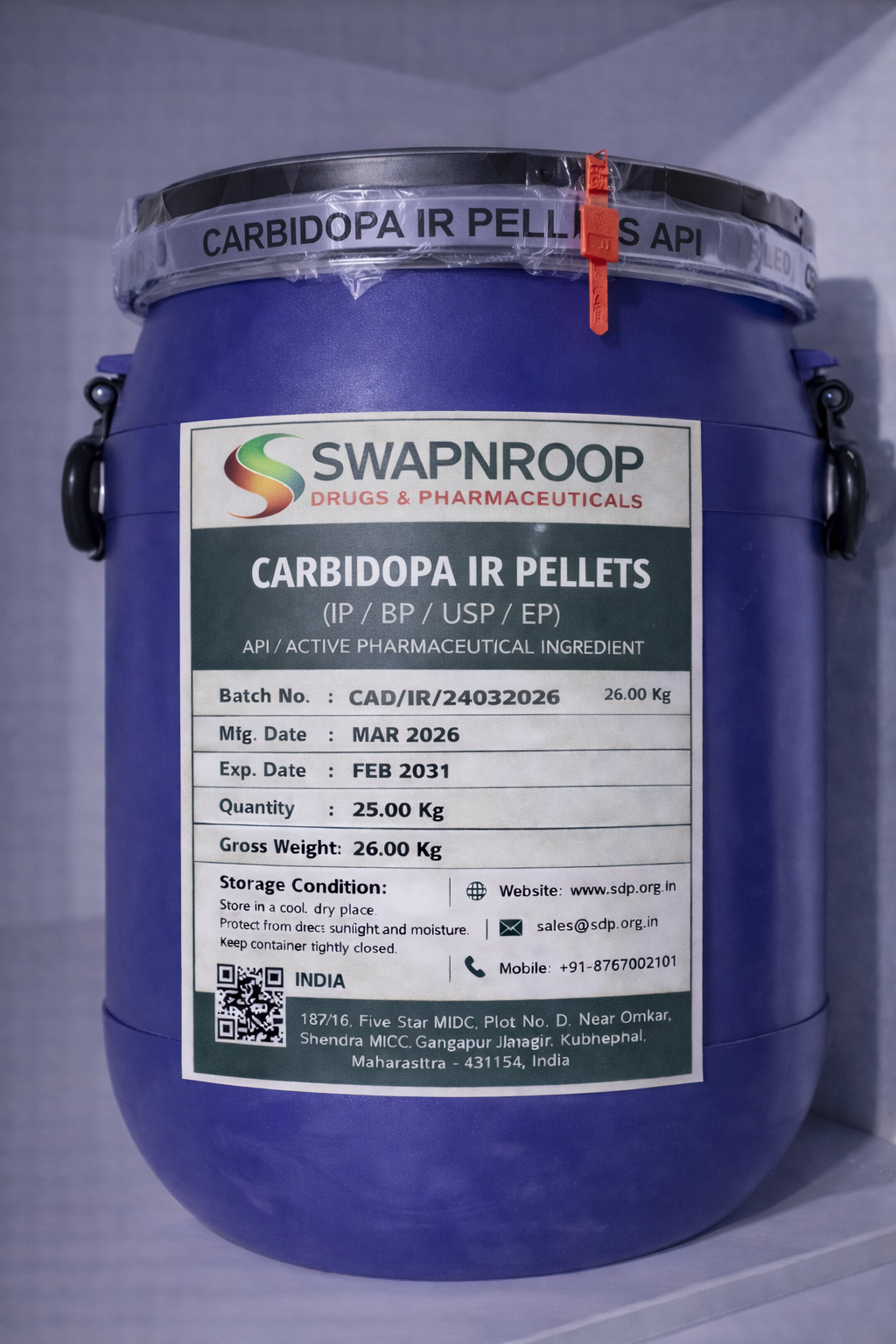 Carbidopa IR Pellets