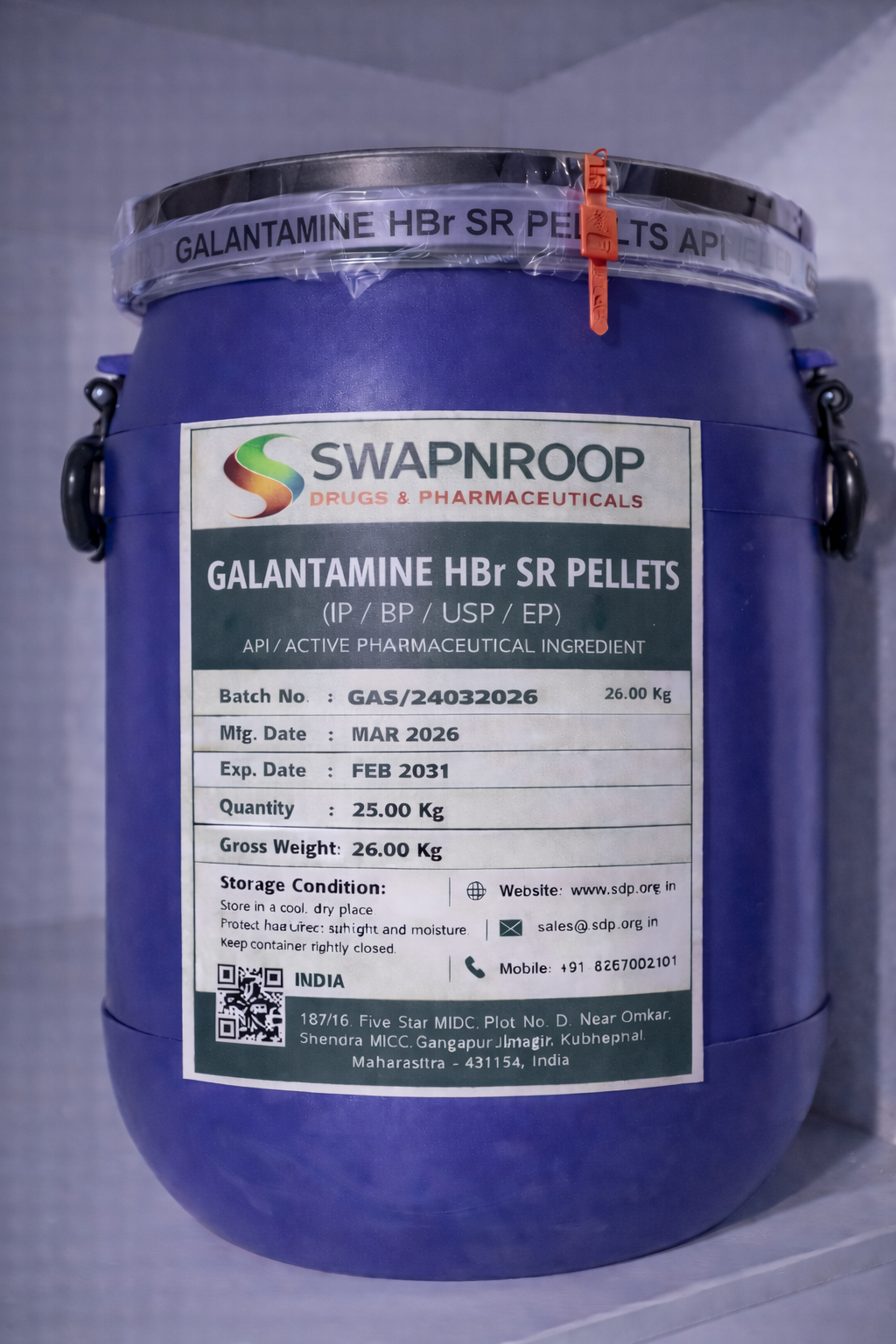Galantamine HBr SR Pellets