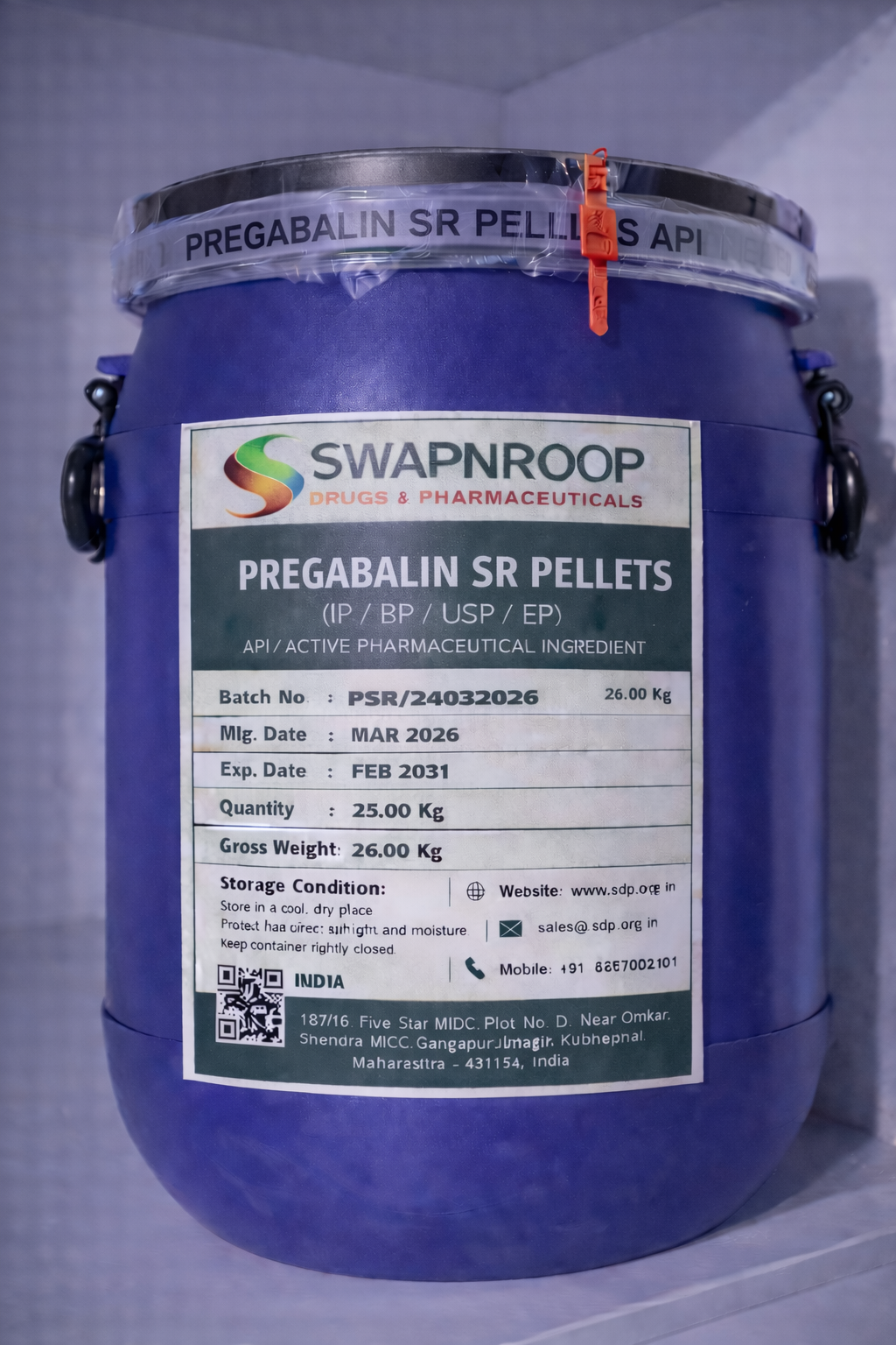 Pregabalin SR Pellets